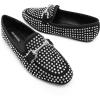 imageADAMUMU Rhinestone Flats for Women Sparkly Crystals Ballerina Shoes Crystals Sparkly Mary Jane Flats Round Toe Buckle Strap Design Comfortable and Non Slip Sole Flat for Daily Wear and WorkBlack05