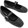 imageADAMUMU Rhinestone Flats for Women Sparkly Crystals Ballerina Shoes Crystals Sparkly Mary Jane Flats Round Toe Buckle Strap Design Comfortable and Non Slip Sole Flat for Daily Wear and WorkBlackrhinestone