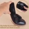 imageADAMUMU Womens Loafers Business Casual Shoes for Women Chunky Leather Loafers Women Office Shoes Platform Lug Sole Loafers for Women DressyBlack