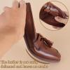 imageADAMUMU Womens Loafers Business Casual Shoes for Women Chunky Leather Loafers Women Office Shoes Platform Lug Sole Loafers for Women DressyBrown