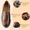 imageADAMUMU Womens Loafers Business Casual Shoes for Women Chunky Leather Loafers Women Office Shoes Platform Lug Sole Loafers for Women DressyBrown