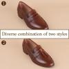 imageADAMUMU Womens Loafers Business Casual Shoes for Women Chunky Leather Loafers Women Office Shoes Platform Lug Sole Loafers for Women DressyBrown