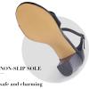 imageADAMUMU Womens White Block Chunky Heels Open Toe Buckle Ankle Strap Black Prom Thick Heels 8cm Sexy Nude Block Heels for Daily Work Party Wedding Evening