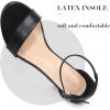 imageADAMUMU Womens White Block Chunky Heels Open Toe Buckle Ankle Strap Black Prom Thick Heels 8cm Sexy Nude Block Heels for Daily Work Party Wedding Evening