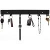 imageADAMUMU Key Holder Hanging Utensil Holder with 4 Hooks Black Versatile Kitchen Rail Efficiently Organize Kitchen Towels Utensils and Small Cookware to Maximize Space6 Hooks