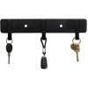 imageADAMUMU Key Holder Hanging Utensil Holder with 4 Hooks Black Versatile Kitchen Rail Efficiently Organize Kitchen Towels Utensils and Small Cookware to Maximize Space3 Hooks