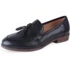 imageADAMUMU Womens Loafers Business Casual Shoes for Women Chunky Leather Loafers Women Office Shoes Platform Lug Sole Loafers for Women DressyBlack