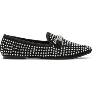 imageADAMUMU Rhinestone Flats for Women Sparkly Crystals Ballerina Shoes Crystals Sparkly Mary Jane Flats Round Toe Buckle Strap Design Comfortable and Non Slip Sole Flat for Daily Wear and WorkBlack05