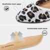 imageADAMUMU Leopard Flats for Women Mesh Pointed Toe Shoes Knit Dress Flats Soft with Arch Support on Walking Flats Whiteleopard 6M