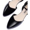 imageADAMUMU Womens DOrsay Ballet Flat Pointed Toe Ankle Strap Shoes Dressy Comfort Closed Toe Summer ShoesBlackpu01