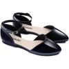 imageADAMUMU Womens DOrsay Ballet Flat Pointed Toe Ankle Strap Shoes Dressy Comfort Closed Toe Summer ShoesBlackpu01