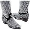 imageADAMUMU Womens Wide Calf Cowboy Boots Classic WesternStyle Cowboys Boots for Women Pointed Toe Womens Cowgirl Boots with Chunky Heel NonSlip Sole for Adding Timeless Elegance to Your WardrobeSilver