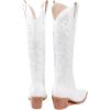 imageADAMUMU Womens Wide Calf Cowboy Boots Classic WesternStyle Cowboys Boots for Women Pointed Toe Womens Cowgirl Boots with Chunky Heel NonSlip Sole for Adding Timeless Elegance to Your WardrobeWhite