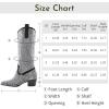 imageADAMUMU Womens Wide Calf Cowboy Boots Classic WesternStyle Cowboys Boots for Women Pointed Toe Womens Cowgirl Boots with Chunky Heel NonSlip Sole for Adding Timeless Elegance to Your WardrobeSilver