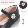 imageADAMUMU Toddler Dress Shoes Flower Girl Shoes for Weeding Cute Toddler Mary Jane Shoes Lace Flore Ballet Flat for Walking JumpingBlack17