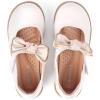 imageADAMUMU Toddler Dress Shoes Flower Girl Shoes for Weeding Cute Toddler Mary Jane Shoes Lace Flore Ballet Flat for Walking JumpingCream23