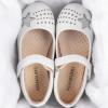 imageADAMUMU Toddler Dress Shoes Flower Girl Shoes for Weeding Cute Toddler Mary Jane Shoes Lace Flore Ballet Flat for Walking JumpingColorfulsilver25