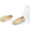 imageADAMUMU Toddler Gold Dress Shoes for Girls Elastic Mary Jane Flats Glitter Shoes for Little Kids Champagne Princess Ballet in Birthday Party Dailywear