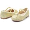 imageADAMUMU Toddler Gold Dress Shoes for Girls Elastic Mary Jane Flats Glitter Shoes for Little Kids Champagne Princess Ballet in Birthday Party Dailywear