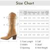 imageADAMUMU Womens Wide Calf Cowboy Boots Classic WesternStyle Cowboys Boots for Women Pointed Toe Womens Cowgirl Boots with Chunky Heel NonSlip Sole for Adding Timeless Elegance to Your WardrobeTan