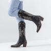 imageADAMUMU Womens Wide Calf Cowboy Boots Classic WesternStyle Cowboys Boots for Women Pointed Toe Womens Cowgirl Boots with Chunky Heel NonSlip Sole for Adding Timeless Elegance to Your WardrobeBlack02
