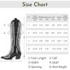 imageADAMUMU Womens Wide Calf Cowboy Boots Classic WesternStyle Cowboys Boots for Women Pointed Toe Womens Cowgirl Boots with Chunky Heel NonSlip Sole for Adding Timeless Elegance to Your WardrobeBlack01