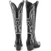 imageADAMUMU Womens Wide Calf Cowboy Boots Classic WesternStyle Cowboys Boots for Women Pointed Toe Womens Cowgirl Boots with Chunky Heel NonSlip Sole for Adding Timeless Elegance to Your WardrobeBlack01