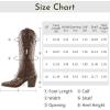 imageADAMUMU Womens Wide Calf Cowboy Boots Classic WesternStyle Cowboys Boots for Women Pointed Toe Womens Cowgirl Boots with Chunky Heel NonSlip Sole for Adding Timeless Elegance to Your WardrobeBrown