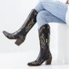 imageADAMUMU Womens Wide Calf Cowboy Boots Classic WesternStyle Cowboys Boots for Women Pointed Toe Womens Cowgirl Boots with Chunky Heel NonSlip Sole for Adding Timeless Elegance to Your WardrobeBlack02