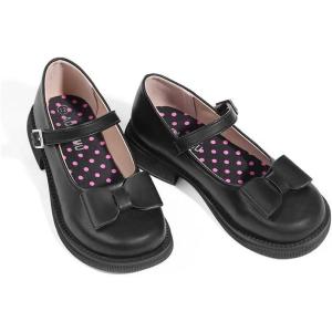 imageADAMUMU Little Girls Princess Shoes Glittler Dress Shoes for Gilrs Toddler Girl Heels for Christmas Parties and Holiday CelebrationsBowblack