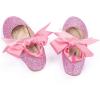 imageADAMUMU Girls Dress Shoes Princess Mary Jane Shoes Slip on Casual Toddler Girl Ballet Flats with Bowknot Flower Elastic Band in Party Wedding Dress Up CostumeGlitter Pink 8m
