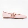 imageADAMUMU Womens Lace Mary Jane Flats  Breathable Mesh Square Toe Ballet Shoes with Buckle Strap for Casual ampamp Dressy WearPink
