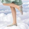 image:imageADAMUMU Womens Lace Mary Jane Flats  Breathable Mesh Square Toe Ballet Shoes with Buckle Strap for Casual amp Dressy WearGreen