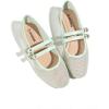 image:imageADAMUMU Womens Lace Mary Jane Flats  Breathable Mesh Square Toe Ballet Shoes with Buckle Strap for Casual amp Dressy WearGreen