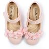 image:imageADAMUMU Toddler Dress Shoes Flower Girl Shoes for Weeding Cute Toddler Mary Jane Shoes Lace Flore Ballet Flat for Walking JumpingFive Flowers Pink
