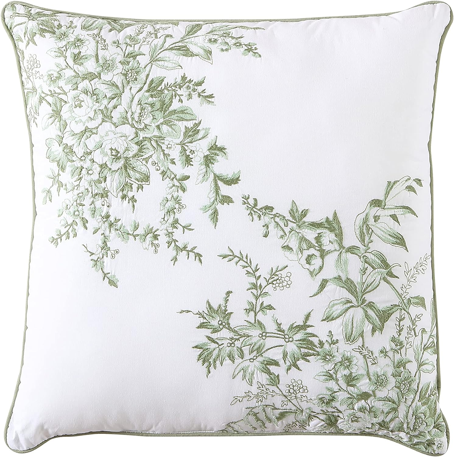 Laura Ashley Throw Pillow Decorative Pillow for Couch or Bed, Cottage Home Décor, 14 x 20, Bedford Blue