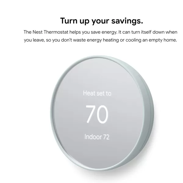 Google Nest Thermostat - Smart Thermostat for Home - Programmable Wifi Thermostat - Snow