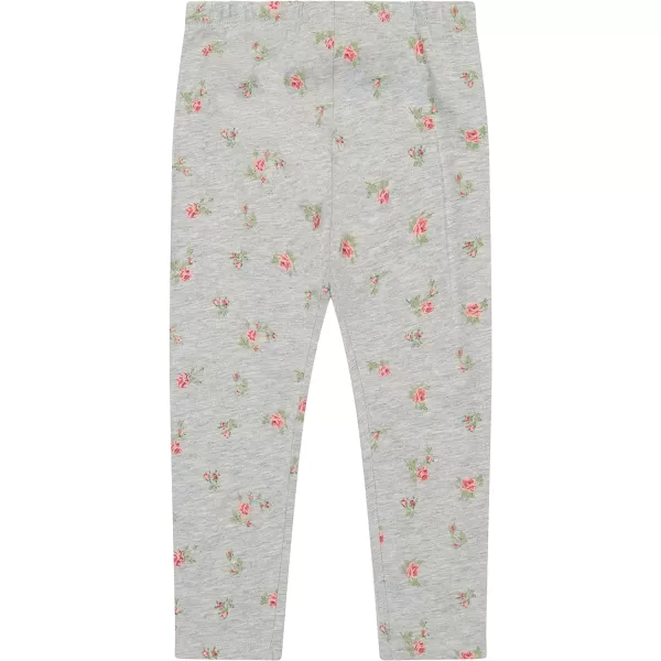 Laura Ashley 2 Pack Baby/Toddler Girl Legging &amp; Knitted Long Sleeve Peplum Tunic Top, Cotton Knit &amp; Floral Fall Outfit,NB-4T