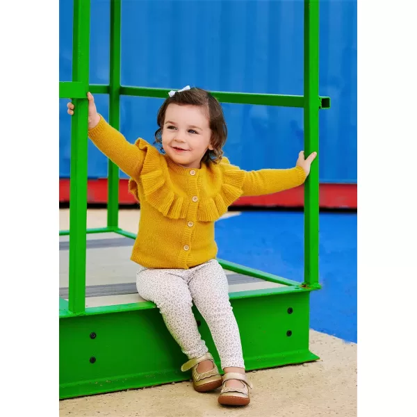 Laura Ashley 2 Pack Baby/Toddler Girl Legging &amp; Knitted Long Sleeve Peplum Tunic Top, Cotton Knit &amp; Floral Fall Outfit,NB-4T