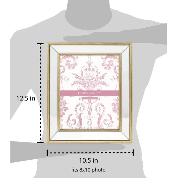 Laura Ashley 4x4 Silver Beveled Mirror Picture Frame, Classic Mirrored Frame with Deep Slanted Angle, Wall-Mountable, Made for Tabletop Display, Photo Gallery and Wall Art, 