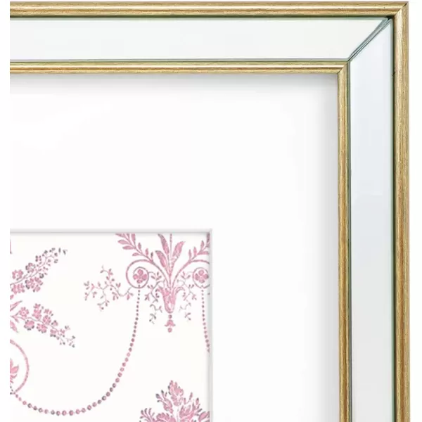 Laura Ashley 4x4 Silver Beveled Mirror Picture Frame, Classic Mirrored Frame with Deep Slanted Angle, Wall-Mountable, Made for Tabletop Display, Photo Gallery and Wall Art, 