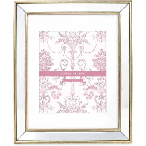 Laura Ashley 4x4 Silver Beveled Mirror Picture Frame, Classic Mirrored Frame with Deep Slanted Angle, Wall-Mountable, Made for Tabletop Display, Photo Gallery and Wall Art, 