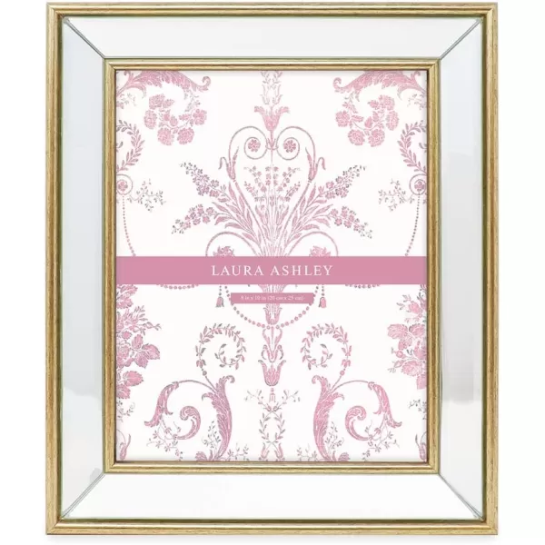 Laura Ashley 4x4 Silver Beveled Mirror Picture Frame, Classic Mirrored Frame with Deep Slanted Angle, Wall-Mountable, Made for Tabletop Display, Photo Gallery and Wall Art, 