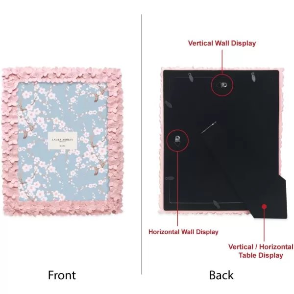 Laura Ashley 4x6 Mint Green Flower Textured Hand-Crafted Resin Picture Frame w/Easel &amp; Hook for Tabletop &amp; Wall Display, Decorative Floral Design Home Décor, Photo Gallery, Art 