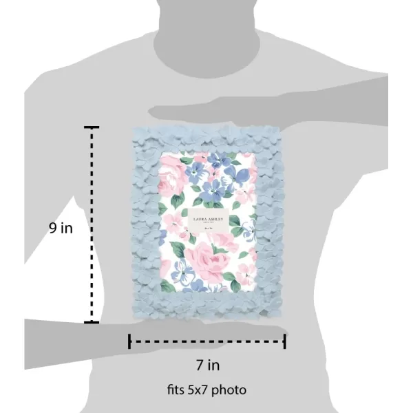 Laura Ashley 4x6 Mint Green Flower Textured Hand-Crafted Resin Picture Frame w/Easel &amp; Hook for Tabletop &amp; Wall Display, Decorative Floral Design Home Décor, Photo Gallery, Art 