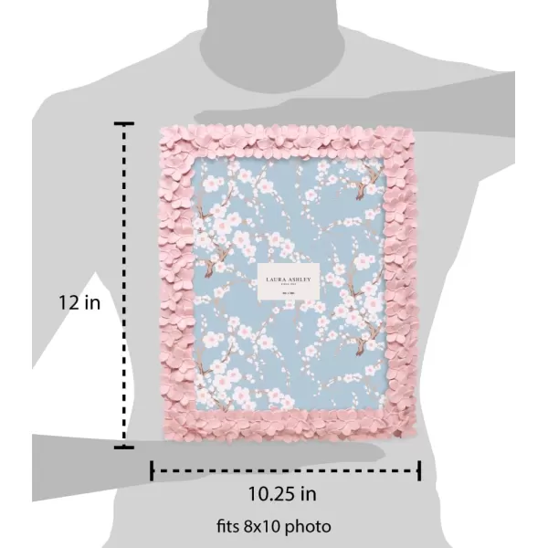 Laura Ashley 4x6 Mint Green Flower Textured Hand-Crafted Resin Picture Frame w/Easel &amp; Hook for Tabletop &amp; Wall Display, Decorative Floral Design Home Décor, Photo Gallery, Art 