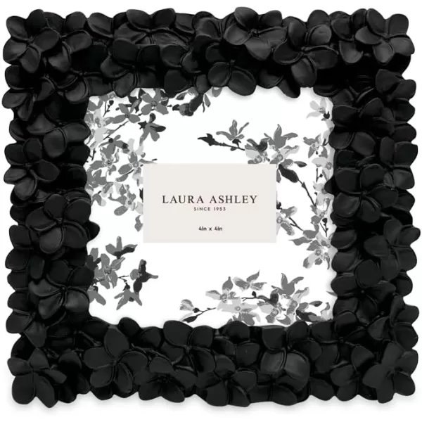 Laura Ashley 4x6 Mint Green Flower Textured Hand-Crafted Resin Picture Frame w/Easel &amp; Hook for Tabletop &amp; Wall Display, Decorative Floral Design Home Décor, Photo Gallery, Art 
