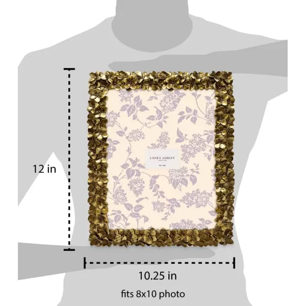 Laura Ashley 4x6 Mint Green Flower Textured Hand-Crafted Resin Picture Frame w/Easel &amp; Hook for Tabletop &amp; Wall Display, Decorative Floral Design Home Décor, Photo Gallery, Art 