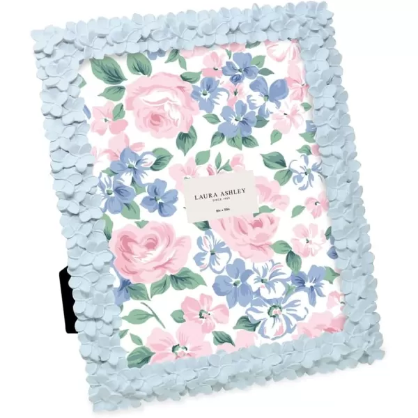 Laura Ashley 4x6 Mint Green Flower Textured Hand-Crafted Resin Picture Frame w/Easel &amp; Hook for Tabletop &amp; Wall Display, Decorative Floral Design Home Décor, Photo Gallery, Art 