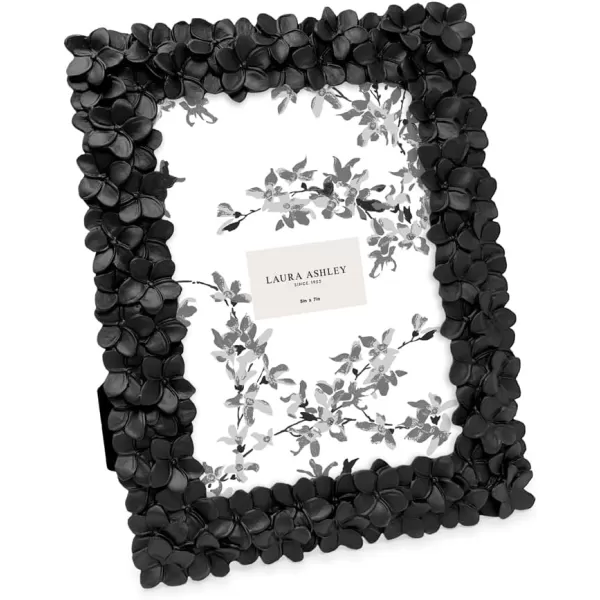 Laura Ashley 4x6 Mint Green Flower Textured Hand-Crafted Resin Picture Frame w/Easel &amp; Hook for Tabletop &amp; Wall Display, Decorative Floral Design Home Décor, Photo Gallery, Art 